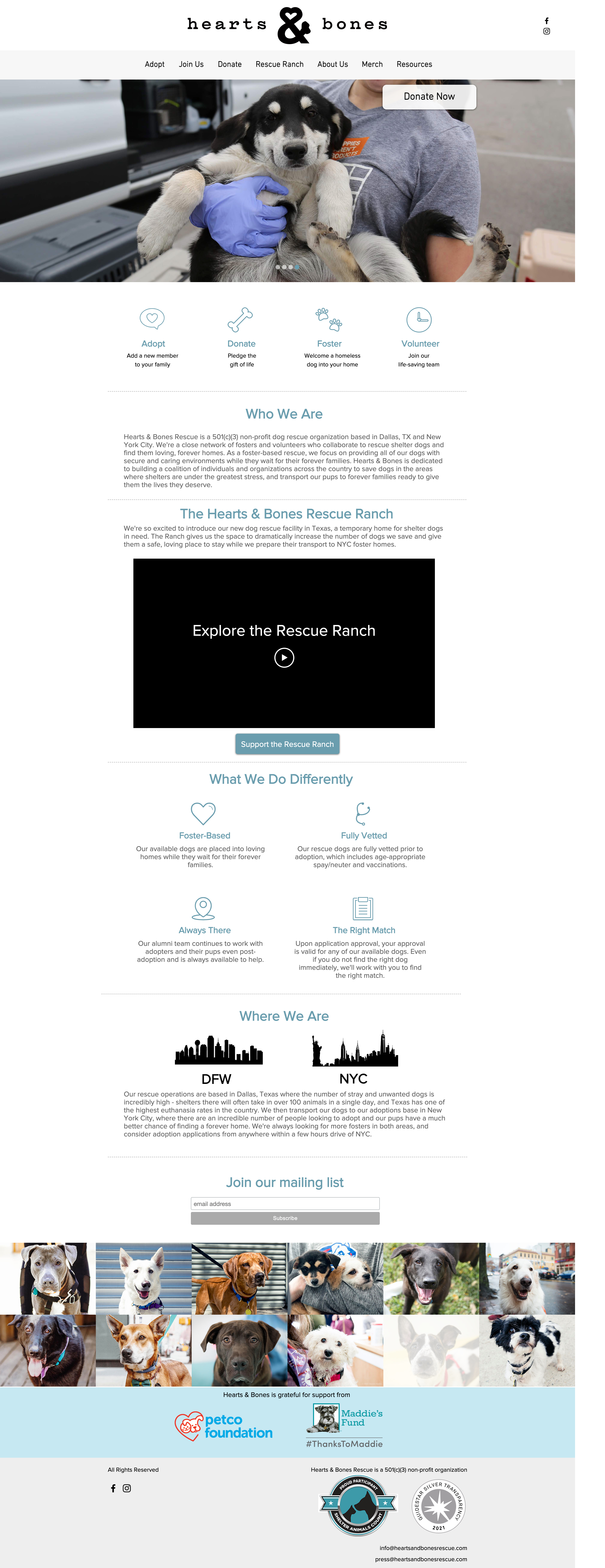Original Landing Page